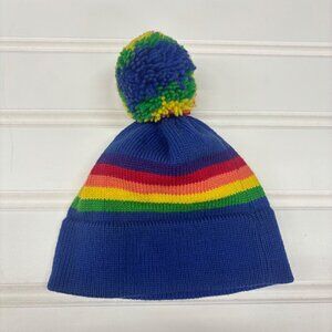 Vermont Originals Unisex Wool Ski Hat Handcrafted Rainbow PomPom